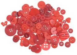 Пуговицы декоративные Buttons Galore & More "Haberdashery Buttons", цвет: красный, 115 г