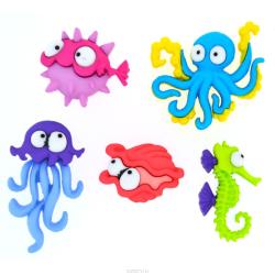 Пуговицы декоративные Dress It Up "Морские жители", 5 шт