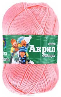 Пряжа Астра "Акрил", цвет: розовый, 300 м, 100 г, 3 шт