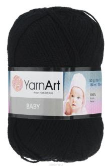 Пряжа для вязания YarnArt "Baby", цвет: черный (585), 150 м, 50 г, 5 шт