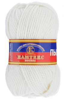 Пряжа для вязания Камтекс "Пышка", цвет: белый (205), 110 м, 100 г, 10 шт