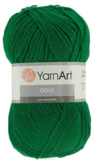 Пряжа для вязания YarnArt "Gold", цвет: темно-зеленый (9049), 400 м, 100 г, 5 шт
