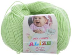 Пряжа для вязания Alize "Baby Wool", цвет: светло-зеленый (41), 175 м, 50 г, 10 шт