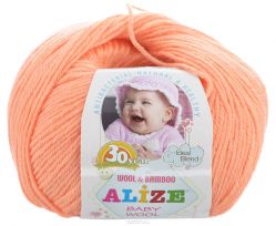 Пряжа для вязания Alize "Baby Wool", цвет: оранжевый (449), 175 м, 50 г, 10 шт