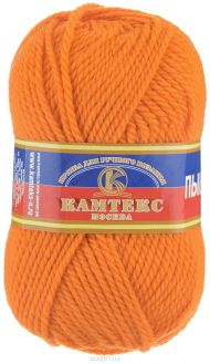 Пряжа для вязания Камтекс "Пышка", цвет: оранжевый (035), 110 м, 100 г, 10 шт