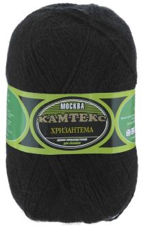 Пряжа для вязания Камтекс "Хризантема", цвет: черный (003), 350 м, 100 г, 10 шт