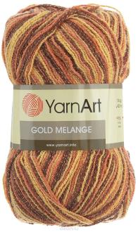 Пряжа для вязания YarnArt "Gold Melange", цвет: коричневый, светло-коричневый (9505), 400 м, 100 г, 5 шт