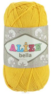 Пряжа для вязания Alize "Bella", цвет: желтый (488), 180 м, 50 г, 5 шт