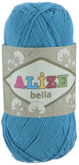 Пряжа для вязания Alize "Bella", цвет: ярко-голубой (387), 180 м, 50 г, 5 шт