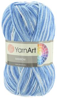 Пряжа для вязания YarnArt "Rainbow", цвет: белый, синий, голубой (0171), 310 м, 100 г, 5 шт