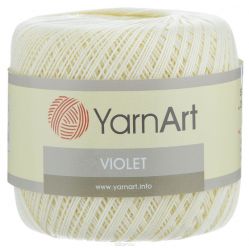 Пряжа для вязания YarnArt "Violet", цвет: молочный (0326), 282 м, 50 г, 6 шт