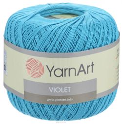 Пряжа для вязания YarnArt "Violet", цвет: ярко-бирюзовый (0008), 282 м, 50 г, 6 шт
