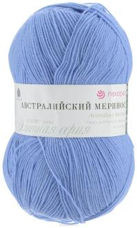 Пряжа для вязания Пехорка "Австралийский меринос", цвет: голубая пролеска (520), 400 м, 100 г, 5 шт