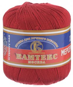 Пряжа для вязания Камтекс "Хлопок мерсеризованный", цвет: красный (046), 200 м, 50 г, 10 шт