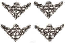 Пуговицы декоративные Buttons Galore & More "Silver Filigree", 4 шт