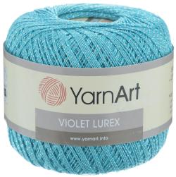 Пряжа для вязания YarnArt "Violet Lurex", цвет: бирюзовый, серебристый (10008), 270 м, 50 г, 6 шт