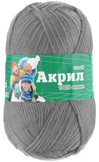 Пряжа Астра "Акрил", цвет: серый, 300 м, 100 г, 3 шт