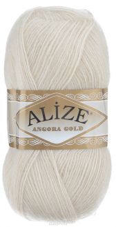 Пряжа для вязания Alize "Angora Gold", цвет: молочно-бежевый (67), 550 м, 100 г, 5 шт