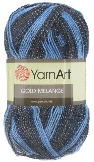 Пряжа для вязания YarnArt "Gold Melange", цвет: синий, голубой, коричневый (9510), 400 м, 100 г, 5 шт