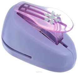 Дырокол фигурный Hobbyboom "Снежинка", №350, цвет: сиреневый, 1,8 см