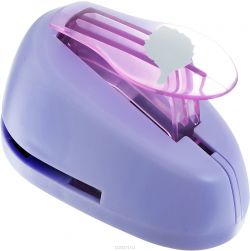 Дырокол фигурный Hobbyboom "Лист розы", №62, цвет: фиолетовый, 2,5 см