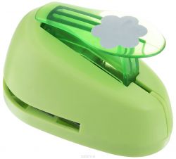 Дырокол фигурный Hobbyboom "Цветок", №3, цвет: зеленый, 2,5 см