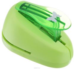 Дырокол фигурный Hobbyboom "Бабочка", №31, цвет: зеленый, 1,8 см