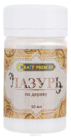 Лазурь по дереву "Craft Premier", цвет: белый, 50 мл