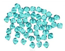 Бусины "Swarovski Elements", цвет: бирюзовый (blue zircon), диаметр 4 мм, 50 шт