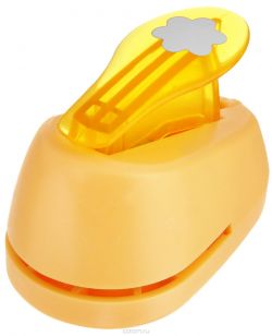 Дырокол фигурный Hobbyboom "Цветок", №3, цвет: оранжевый, 1,8 см