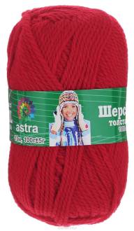 Пряжа для вязания Астра "Wool XL", цвет: красный, 110 м, 100 г, 3 шт