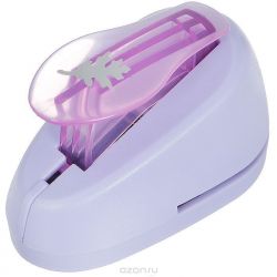 Дырокол фигурный Hobbyboom "Лист", №75, цвет: фиолетовый, 1 см