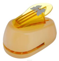Дырокол фигурный Hobbyboom "Бабочка", №31, цвет: оранжевый, 1,8 см х 1 см