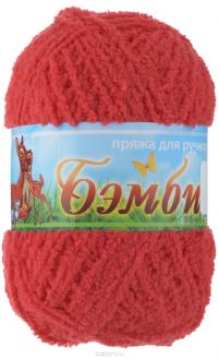 Пряжа для вязания Nazar "Бэмби", цвет: красный (2732 ), 142 м, 50 г, 10 шт