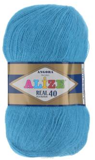 Пряжа для вязания Alize "Angora Real", цвет: темно-голубой (245), 480 м, 100 г, 5 шт