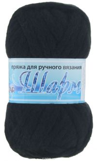 Пряжа для вязания Nazar "Шарм", цвет: черный (9508), 66 м, 100 г, 5 шт