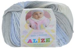Пряжа для вязания Alize "Baby Wool", цвет: серый, голубой, белый (4692), 175 м, 50 г, 10 шт