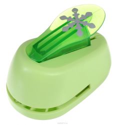 Дырокол фигурный Hobbyboom "Снежинка", №203, цвет: салатовый, 2,5 см