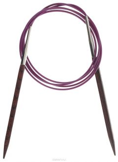 Спицы KnitPro "Cubics", деревянные, круговые, цвет: коричневый, 6 мм х 6 мм, длина 60 см