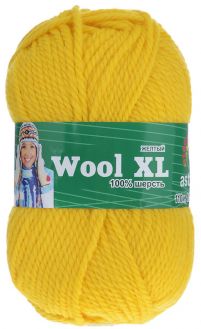 Пряжа для вязания Астра "Wool XL", цвет: желтый, 110 м, 100 г, 3 шт