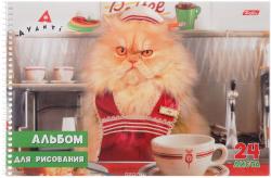 Hatber Альбом для рисования Стоп-кадр Кот на кухне 24 листа