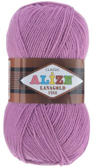 Пряжа для вязания Alize "Lanagold Fine", цвет: роза (28), 390 м, 100 г, 5 шт