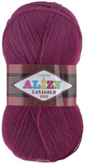 Пряжа для вязания Alize "Lanagold Fine", цвет: рубин (649), 390 м, 100 г, 5 шт
