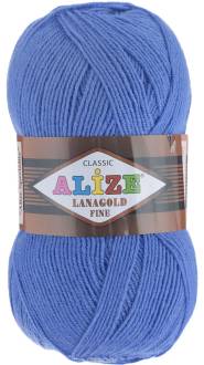 Пряжа для вязания Alize "Lanagold Fine", цвет: сапфир (237), 390 м, 100 г, 5 шт