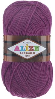 Пряжа для вязания Alize "Lanagold Fine", цвет: фуксия (50), 390 м, 100 г, 5 шт