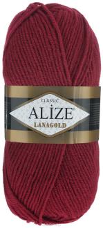 Пряжа для вязания Alize "Lanagold", цвет: вишня (390), 240 м, 100 г, 5 шт