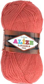 Пряжа для вязания Alize "Lanagold Fine", цвет: коралловый (154), 390 м, 100 г, 5 шт