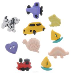 Пуговицы декоративные Buttons Galore & More "Childhood", 10 шт