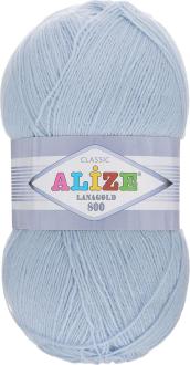 Пряжа для вязания Alize "Lanagold 800", цвет: светло-голубой (480), 800 м, 100 г, 5 шт