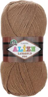 Пряжа для вязания Alize "Lanagold Fine", цвет: карамель (179), 390 м, 100 г, 5 шт